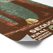 Sequoia Nationalpark Vintage Poster (Ecke)