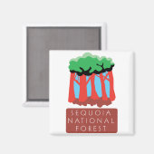 Sequoia-Nationalwald Magnet (Vorderseite/Rückseite)