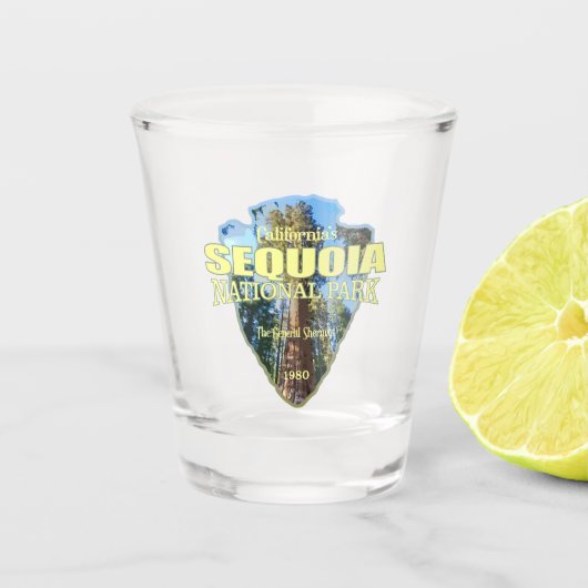 Sequoia NP (Pfeilspitzen) Schnapsglas (Vorderseite)