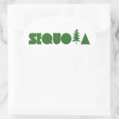 Sequoia Ovaler Aufkleber (Tasche)