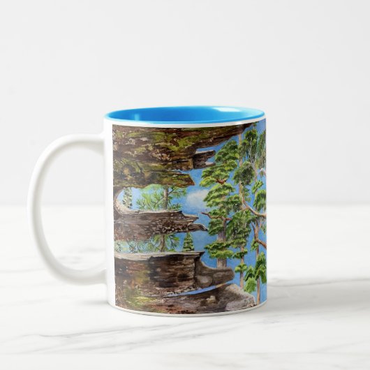Sequoia Redwoods Zweifarbige Tasse (Links)