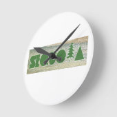 Sequoia Runde Wanduhr (Winkel)