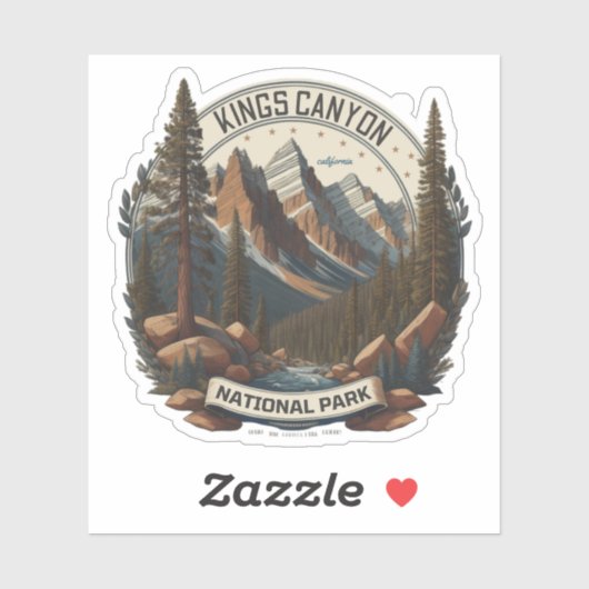 Sequoia und Kings Canyon Nationalparks california Aufkleber (Blatt)