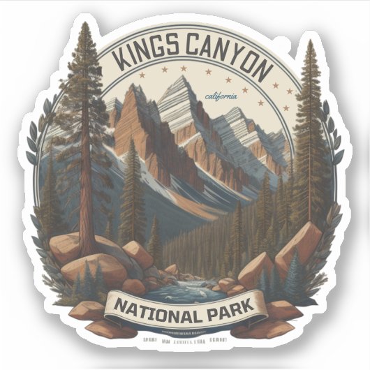 Sequoia und Kings Canyon Nationalparks california Aufkleber (Vorderseite)