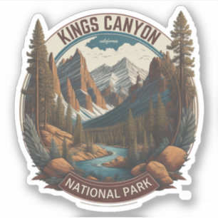 Sequoia und Kings Canyon Nationalparks california Aufkleber