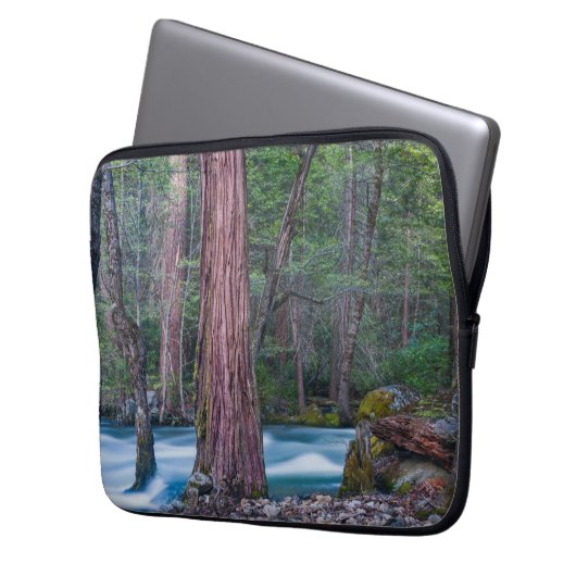 Sequoias & Merced River Yosemite National Park, CA Laptopschutzhülle (Vorderseite Links)
