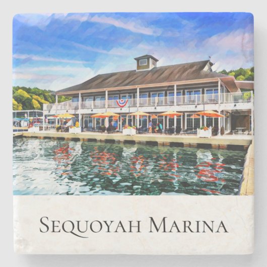 Sequoyah Marina Steinachterbahn Steinuntersetzer (Vorderseite)