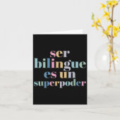 Ser Bilingue Es Un Superder Bilingual Spanieacher Karte (Gelbe Blume)