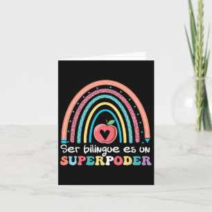 Ser Bilingue Es Un Superpoder zurück zur Schule Sp Karte