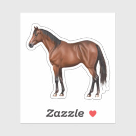 Serafina - braunes Pferd, stehend -  Aufkleber