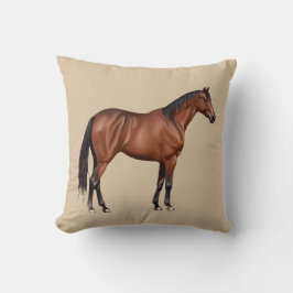 Serafina - braunes Pferd, stehend -  Kissen