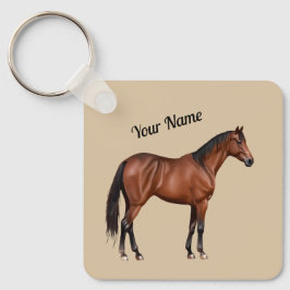 Serafina - braunes Pferd, stehend -  Schlüsselanhänger