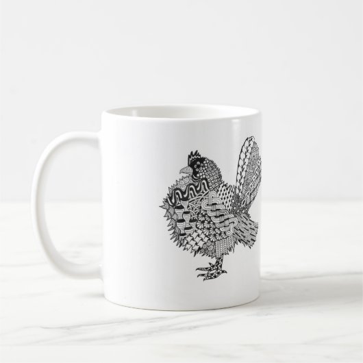 serama zischen HuhnKaffeetasse Kaffeetasse (Links)