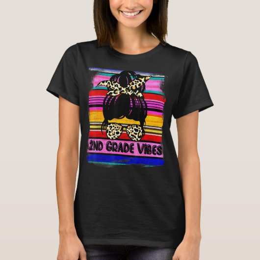 Serape 3rd Grade Vibes First Day of School Messy B T-Shirt (Vorderseite)