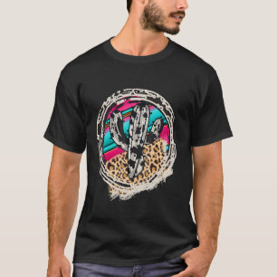 SERAPE CACTUS Leopard Kuh Muster Druck Cowgirl Ro T-Shirt