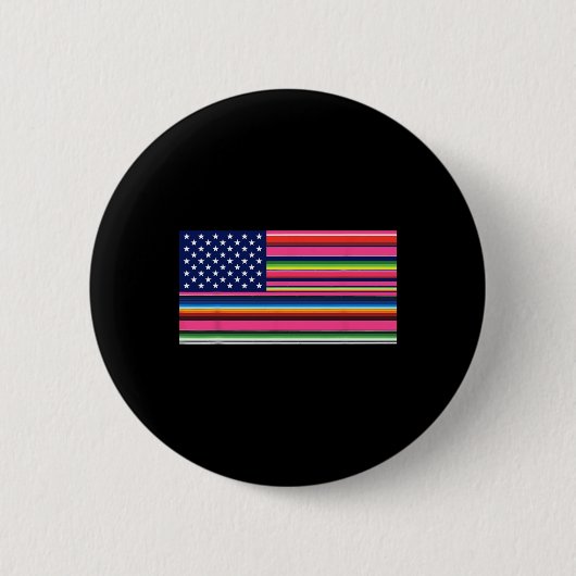 Serape Cinco De Mayo Par Button (Vorderseite)