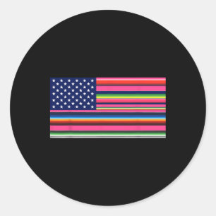 Serape Cinco De Mayo Par Runder Aufkleber