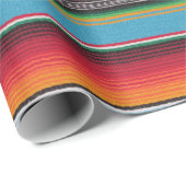 serape Druck, Packpapier, Babyblau Geschenkpapier (Rolleneckpunkt)