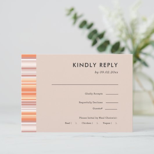 Serape Fall Saison | RSVP für Hochzeiten + Wahl de Karte (Stehend Vorderseite)