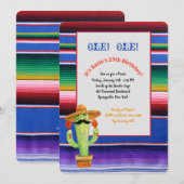 Serape-Fest-Einladung Einladung (Vorne/Hinten)