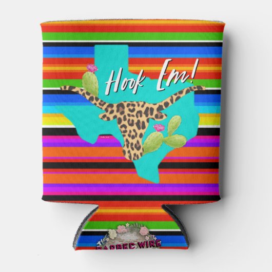 Serape Hook Em Can Cooler Dosenkühler (Vorderseite)