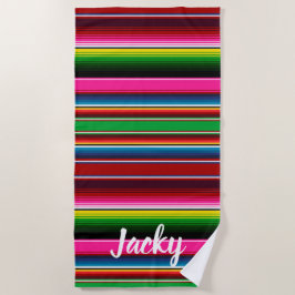 Serape Individuelle Name Hochzeit Urlaub Strandtuch