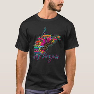 Serape Leopard West Virginia Mädchen West Virginia T-Shirt