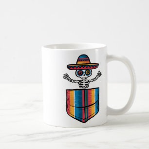 Serape Skeleton Mariachi Pocket Cinco De Mayo Mexi Kaffeetasse