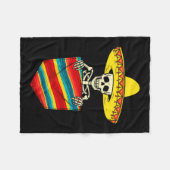 Serape-Skelett-Mariachi-Tasche Cinco de Mayo Fleecedecke (Vorderseite (Horizontal))