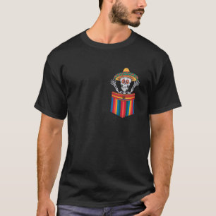 Serape-Skelett-Mariachi-Tasche Cinco De Mayo Mexi T-Shirt
