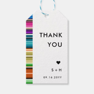 Serape Sommerstreifen   Danke Geschenkanhänger