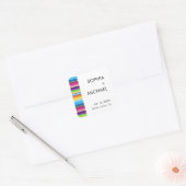Serape Spring Minimal Wedding Einladung Quadratischer Aufkleber (Umschlag)