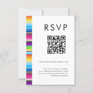 Serape Spring   QR-UAWG für Hochzeiten Einladung