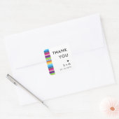 Serape Spring Stripes | Danke Quadratischer Aufkleber (Umschlag)