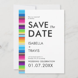 Serape Spring Stripes | Foto Save the Date Einladung