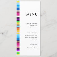 Serape Spring Stripes | Hochzeitsmenü