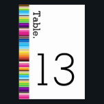 Serape Spring Stripes Wedding Tischnummer<br><div class="desc">Moderne Hochzeitskarten mit Frühlingsfarben und Seifenstreifen.</div>