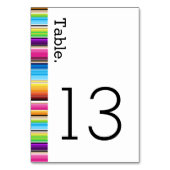 Serape Spring Stripes Wedding Tischnummer (Rückseite)