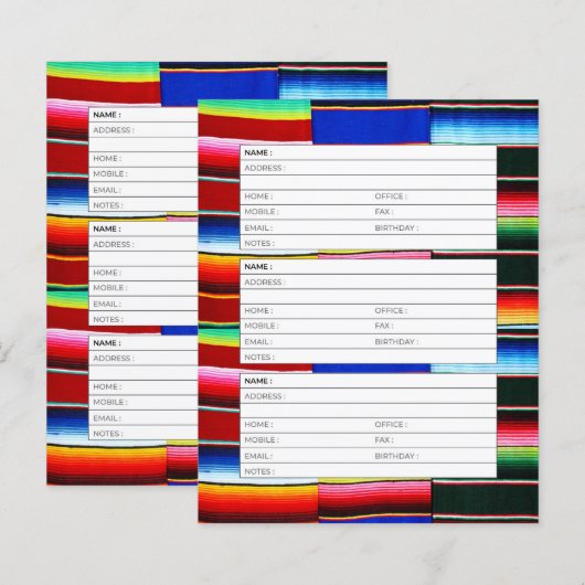 Serape stripes Adressseite (Vorne/Hinten)