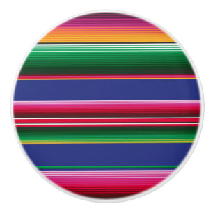 Serape Stripes Coco-mexikanische mutige Farben Keramikknauf