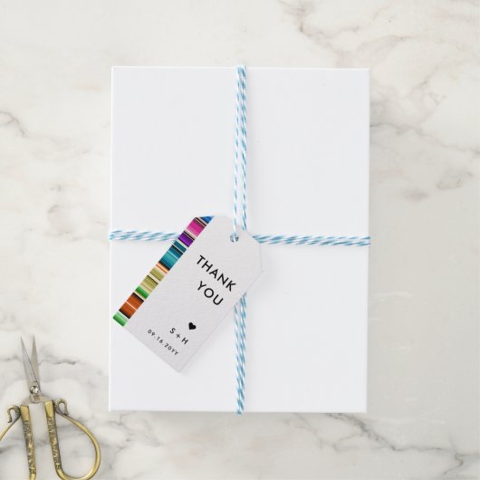 Serape Summer Stripes | Danke Geschenkanhänger (Mit Garn)