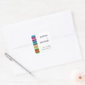 Serape Summer Stripes | Einladung zur Hochzeit Quadratischer Aufkleber (Umschlag)