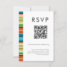 Serape Summer Stripes Hochzeiten QR-UAWG Einladung