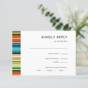 Serape Summer Stripes   RSVP für Hochzeiten + Wahl Karte