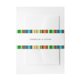 Serape Summer Vertikale Streifen | Hochzeit Einladungsbanderole