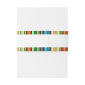 Serape Summer Vertikale Streifen | Hochzeit Einladungsbanderole (Rückseitenbeispiel)