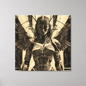 Seraph Engel in Steinrüstung - Geometrisch Leinwanddruck (Vorderseite)