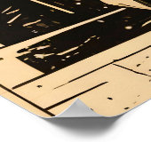 Seraph Engel in Steinrüstung - Geometrisch Poster (Ecke)