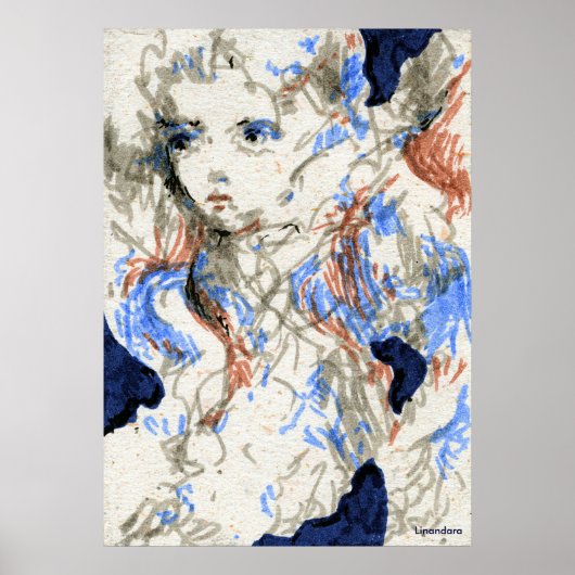 Seraph Ink Pen Zeichnend Poster (Vorne)