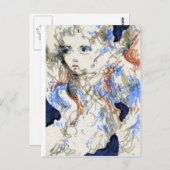 Seraph Ink Pen Zeichnend Postkarte (Vorne/Hinten)